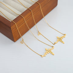 Heartbeat Line Pendant Necklace