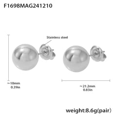 Sculptural Hollow C-Hoop Stainless Steel Earrings