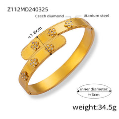 18K Gold-Plated Colored Accent Bangle Designs