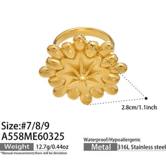Sculptural Flower Statement Ring
