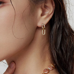 Nadine Vintage-Inspired Mother-of-Pearl Hoop Earrings