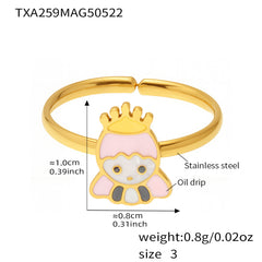 Enamel Princess Charm Necklace, Bracelet, Ring or Earrings