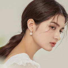 Marielle Vintage-Inspired Pearl Pavé Stud Earrings