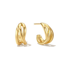 Nadine Wave Hoop Earrings
