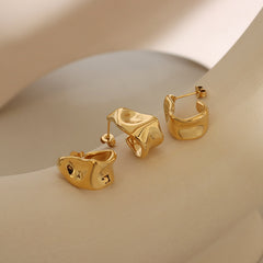 Irregular Sculptural Hoop Earrings