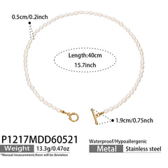 Freshwater Pearl Necklace & Toggle Bracelet