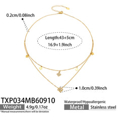 Four-Petal Cubic Zirconia Flower Jewelry