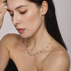 Natural Stone Bead Necklace and Bracelet