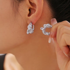 Twisted Sculptural Open-Hoop Earrings