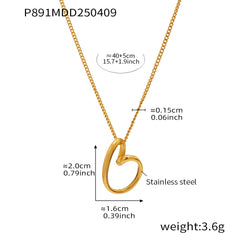 Gold-Tone Open Heart Pendant Necklace
