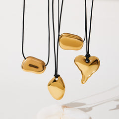 Long Cord Sculptural Pendant Necklace Designs