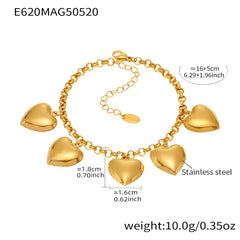 Heart Charm Bracelet & Pendants