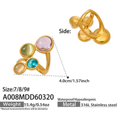 Cat-Eye-Look Sculptural Statement Rings