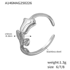 Rose Relief Open Ring