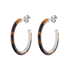 Daphne Statement Leopard Hoop Earrings