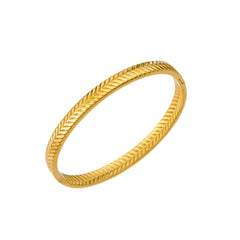 Gold-Tone Textured Sculptural Bangle Designs
