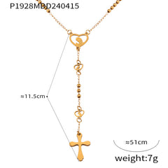 Geometric Cross or Disc Pendant Necklace