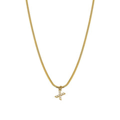 Nadine Pavé Snake Pendant Necklace