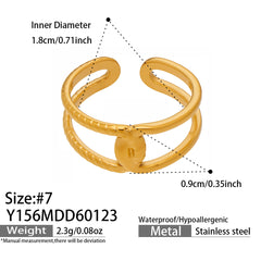 Openwork Geometric Ring Collection