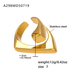 Gold-Tone Sculptural Statement Ring Designs