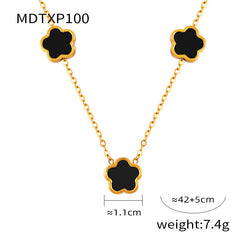 Color Four-Petal Flower Jewelry