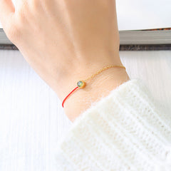 Red Cord Color Accent Bracelet