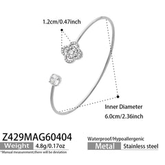 Floral Cubic Zirconia Open Cuff Collection