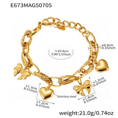 18K Gold-Plated Charm Bracelet and Pendant Designs