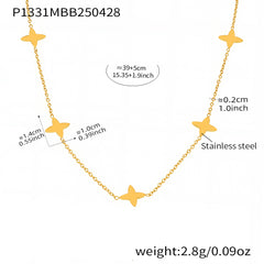 Cubic Zirconia Clover & Bead Layered Necklaces