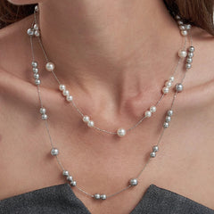 Nicolette Vintage-Inspired Pearl Stardust Necklace