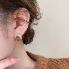 Camille Vintage-Inspired Pavé Stud Earrings No. 456891
