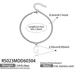 Initial Pendant Anklet