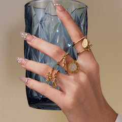 18K Gold-Plated Cubic Zirconia Open Ring Designs