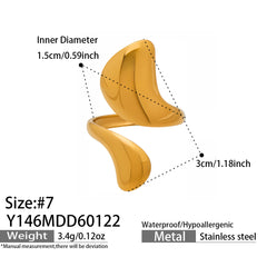 Sculptural Geometric Open Ring Designs