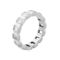 Rectangle Cubic Zirconia Band Ring