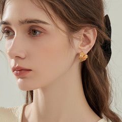 Nadine Vintage-Inspired Crystal Heart Stud Earrings