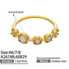 18K Gold-Plated Floral & Pearl-Accent Rings