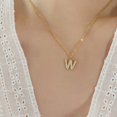 Sparkling Initial Pendant Necklace