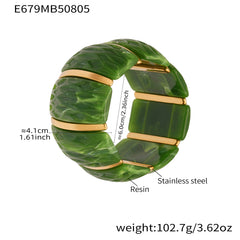 Textured Resin Stretch Bracelet