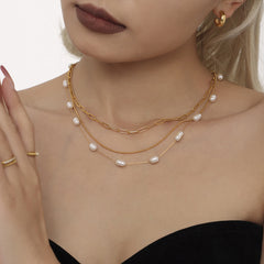 Freshwater Pearl Station Necklace