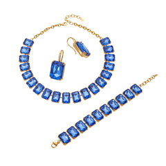 18K Gold-Plated Czech Glass and Cubic Zirconia Jewelry