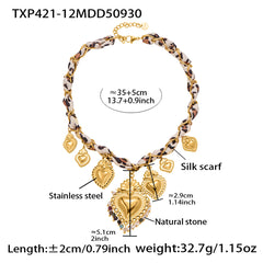 Scarf-Tie Multi-Charm Jewelry Designs