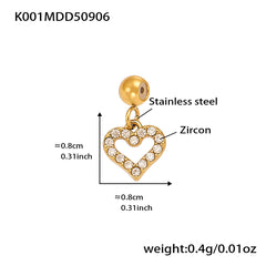 18K Gold-Plated Cubic Zirconia Charms and Chain Designs