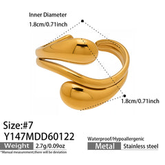 Sculptural Geometric Open Ring Designs