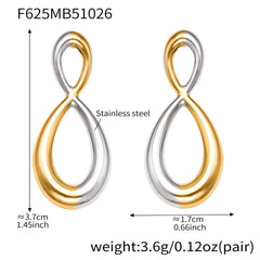 Sculptural Infinity Drop Earrings