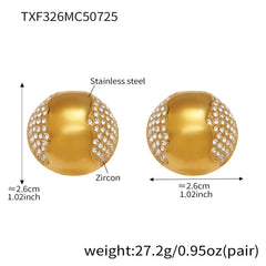 Cubic Zirconia Sphere Necklace, Earrings & Ring
