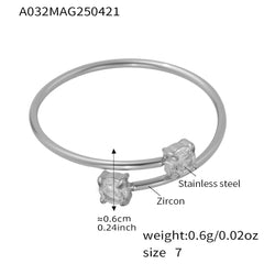 Heart Cubic Zirconia Open Ring Designs