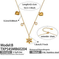 Cubic Zirconia Layered Flower Jewelry
