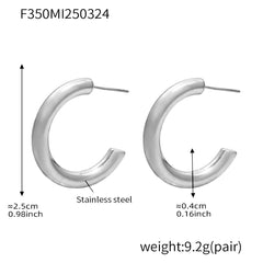 18K Gold-Plated Rounded Hoop Earrings