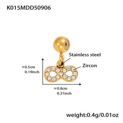 18K Gold-Plated Cubic Zirconia Charms and Chain Designs